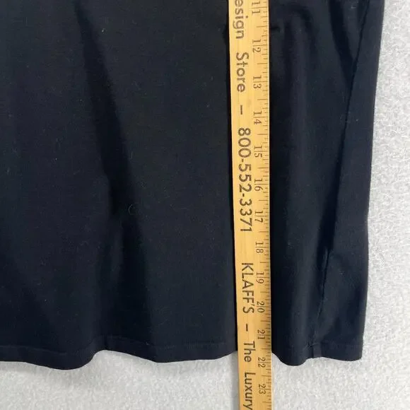 EILEEN FISHER Top XS Tank Stretch Cotton Jersey Shelf Bra Racerback Black USA - Picture 11 of 13